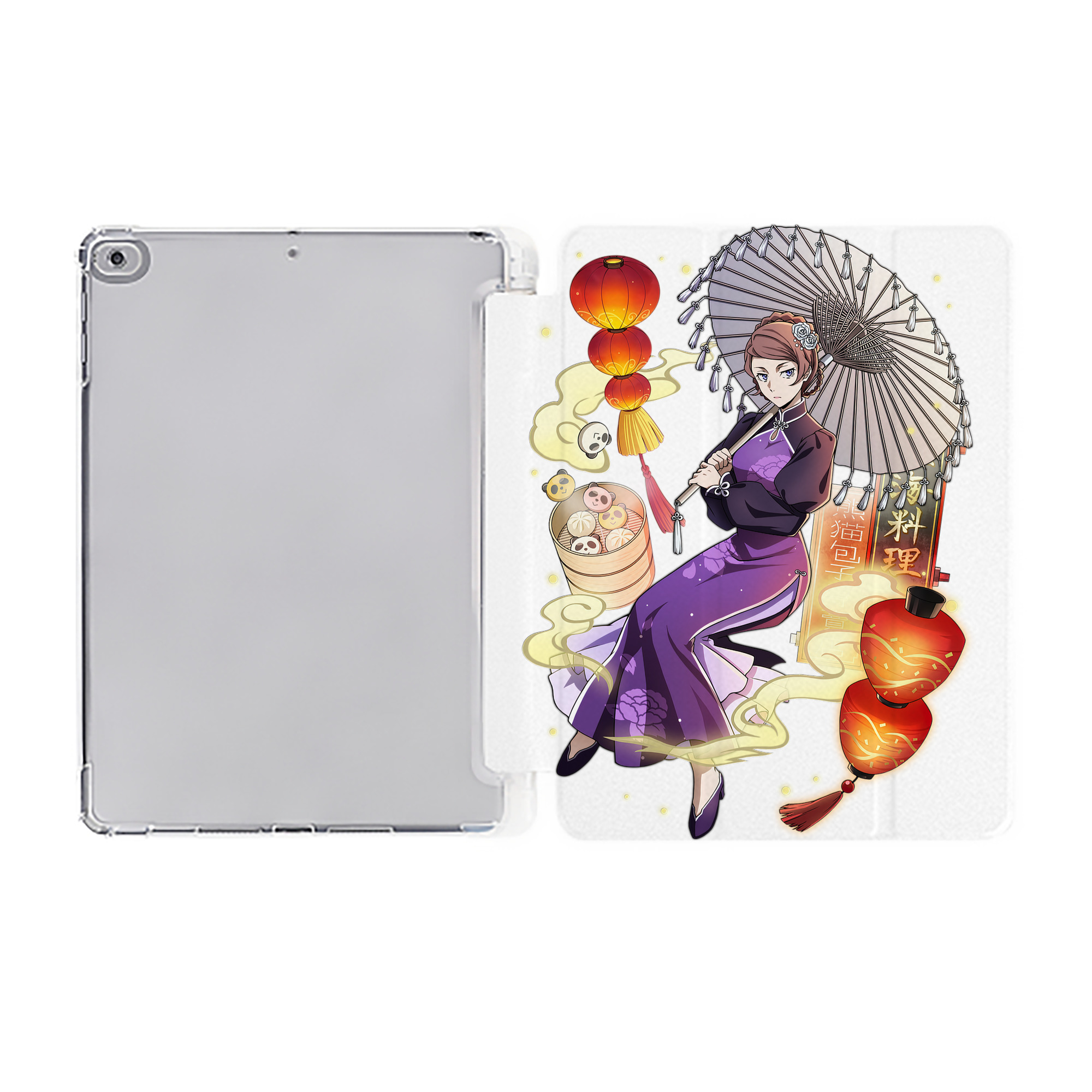 （画像用） 文豪ストレイドッグス Bungo Stray Dogs IPad ケース ペン収納付き 三つ折りスタンド PUレザー×シリコン 対応機種9.5/10.5/10.9インチ